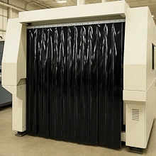 black pvc strip curtain doors