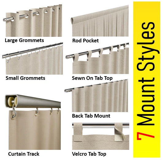 mounting styles fabric curtains 2 mounting styles fabric curtains 2