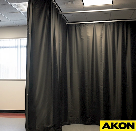 AKON Commercial blackout enclosure curtain designed to block light and noise