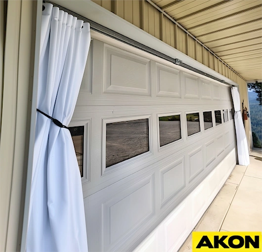 AKON Retractable vinyl garage door curtains offer flexible protection and access