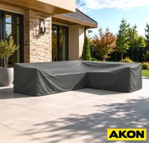 Bespoke covers protecting outdoor garden furniture from weather and seasonal exposure.