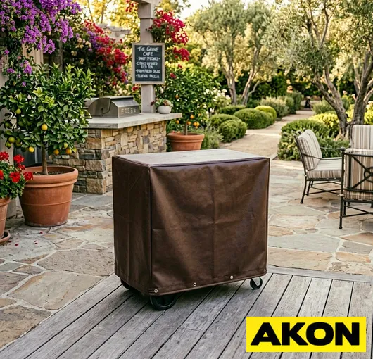 Heavy duty beverage cart cover prevents scratches resized