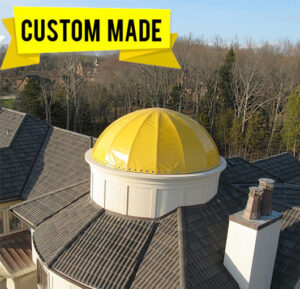 Noise reducing skylight dome cover quiets heavy rain