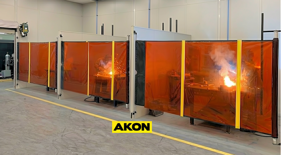 retractable welding curtain screen that roll up