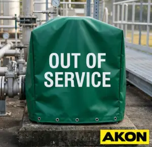 Secure out of service equipment cover liability and safety protection resized