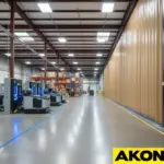 Warehouse partition curtains tan vinyl divider automated facility resized