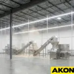 Warehouse partition curtains to control dust in work area resized