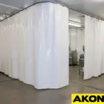 Warehouse partition curtains white vinyl food processing area resized