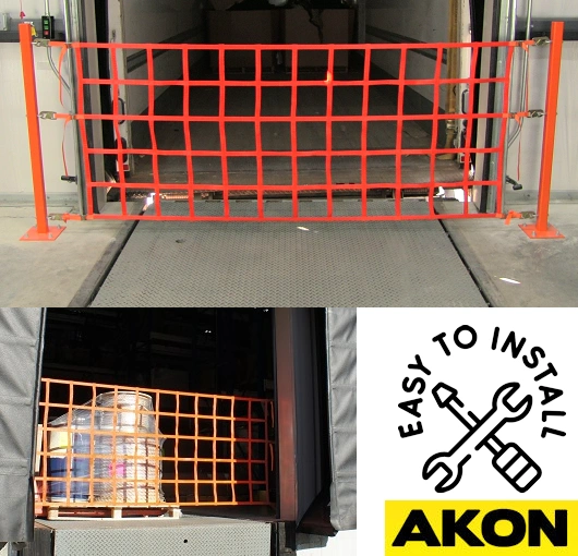 Dock fall protection netting retractable