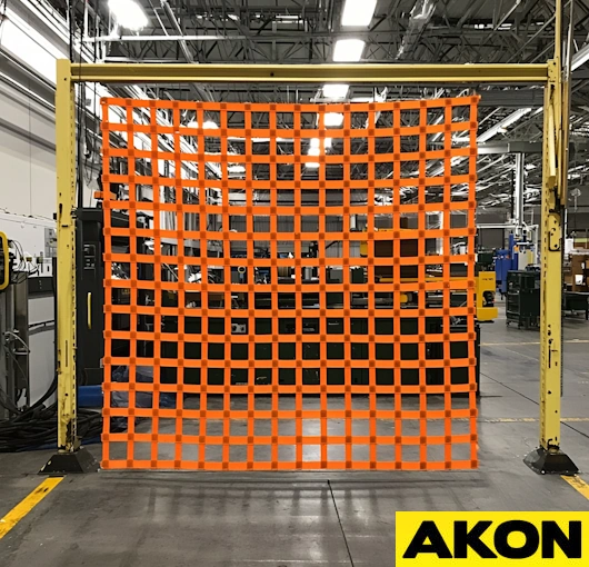 Safety barrier industrial using nets