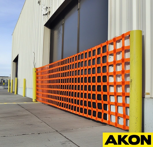 Warehouse dock net outside barrier