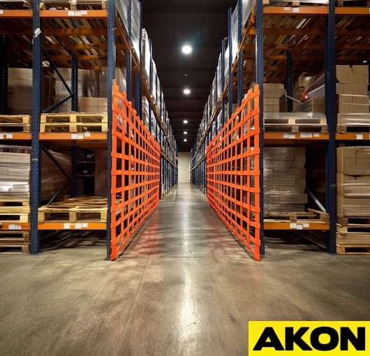 Warehouse rack nets for safety